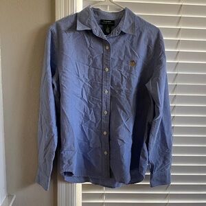 Lauren Ralph Lauren Light Blue Button-Down Oxford Shirt mujer o hombre nose